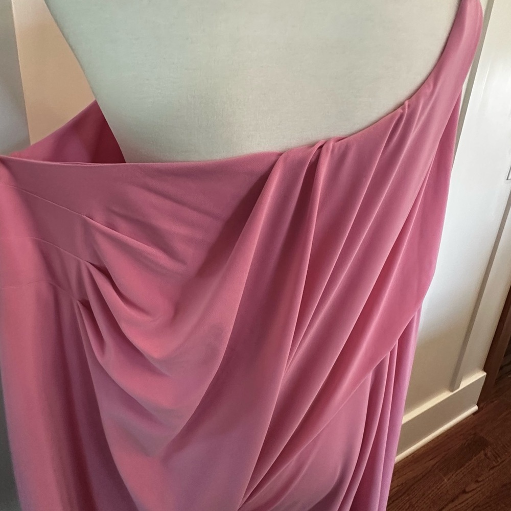Jessica Simpson One Shoulder Dress in Vibrant Pink - Picture 4 of 8